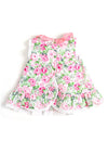 Sardon Baby Girl Floral Frill Collar Sleeveless Dress and Pant, Pink Multi