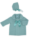 Sardon Baby Girl Knit Long Sleeve Cardigan, Green