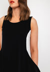 Ever Sassy Contrast Panel Midi Dress, Black
