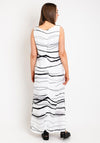 Ever Sassy Abstract Print Long Dress, White