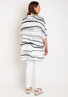 Ever Sassy Striped Oversized Shirt, White