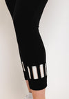 Ever Sassy Striped Cuffs Leggings, Black