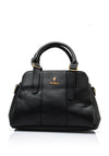 Zen Collection Faux Leather Dome Satchel Bag, Black