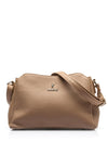 Zen Collection Faux Leather Small Satchel Bag, Warm Taupe