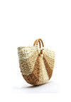 Zen Collection Woven Fan Large Grab Bag, Beige