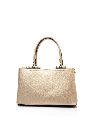 Zen Collection Pebbled Faux Leather Mini Grab Bag, Gold