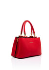 Zen Collection Pebbled Faux Leather Mini Grab Bag, Red