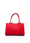 Zen Collection Pebbled Faux Leather Mini Grab Bag, Red