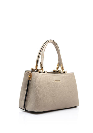 Zen Collection Pebbled Faux Leather Mini Grab Bag, Taupe