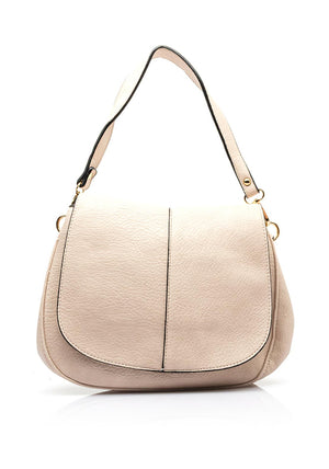 Zen Collection Flap Over Saddle Bag, Cream