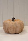 PALE ORANGE LARGE CERAMIC PUMPKIN ORNAMENT