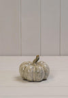 BEIGE MOTTLE CERAMIC PUMPKIN
