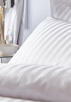 Bianca Home 300TC Satin Stripe Pillowcase Pair, White