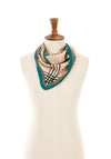 Serafina Collection Chain Print Scarf, Turquoise