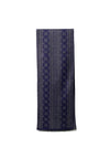 Serafina Collection Mens Patterned Scarf, Navy and Grey