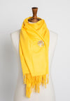 Serafina Collection Pashmina & Brooch Gift Set, Yellow