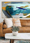 Scatter Box Azara Framed Art, Azure Multi & Gold