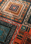 Scatter Box Rio Geo Print Cushion 43x43cm, Teal/Orange