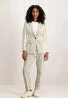 YAYA Two-Tone Scuba Style Blazer, Silver Lining Beige