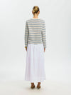 Selected Femme Blair Midi Skirt, White