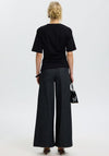 Selected Femme Woline Ruched T-Shirt, Black