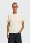 Selected Femme Era Basic Oversized T-Shirt, Cream