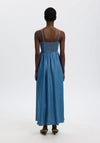 Selected Femme Janna Denim-Look Maxi Dress, Blue