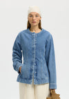 Selected Femme Button-Down Denim Jacket, Blue