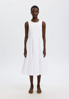 Selected Femme Ladder Stitch Midi Dress, White