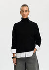 Selected Femme Cille High Neck Top, Black