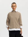 Selected Femme Cille High Neck Top, Taupe