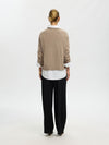 Selected Femme Cille High Neck Top, Taupe