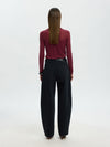 Selected Femme Vendy Sheer Roll Neck Top, Wine