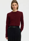 Selected Femme Thea Wool Cardigan, Wine