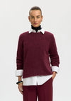 Selected Femme Lulu Knitted Jumper, Wine
