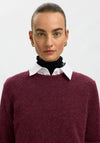 Selected Femme Lulu Knitted Jumper, Wine