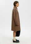 Selected Femme  Geri Longline Wool-blend Coat, Brown