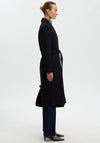 Selected Femme Zia Wool-blend Long Coat, Black