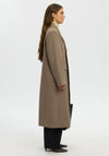 Selected Femme Wool Blend Longline Coat, Greige