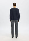 Selected Femme Lulu Wool Blend Knitted Cardigan, Navy