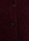 Selected Femme Lulu Wool Blend Knitted Cardigan, Wine