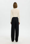 Selected Femme Vendy Sheer Roll Neck Top, Cream