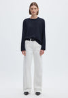 Selected Femme Essential Long Sleeve Top, Navy