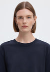 Selected Femme Essential Long Sleeve Top, Navy