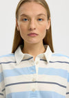 Selected Femme Striped Polo Sweater, Blue Multi