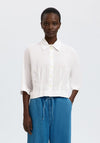 Selected Femme Cleo Cropped Shirt, White