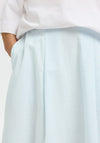 Selected Femme Pinstripe Midi Skirt, Blue and White