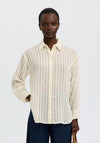 Selected Femme Toran Oversized Mesh Blouse, Cream
