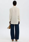 Selected Femme Toran Oversized Mesh Blouse, Cream