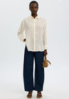 Selected Femme Toran Oversized Mesh Blouse, Cream